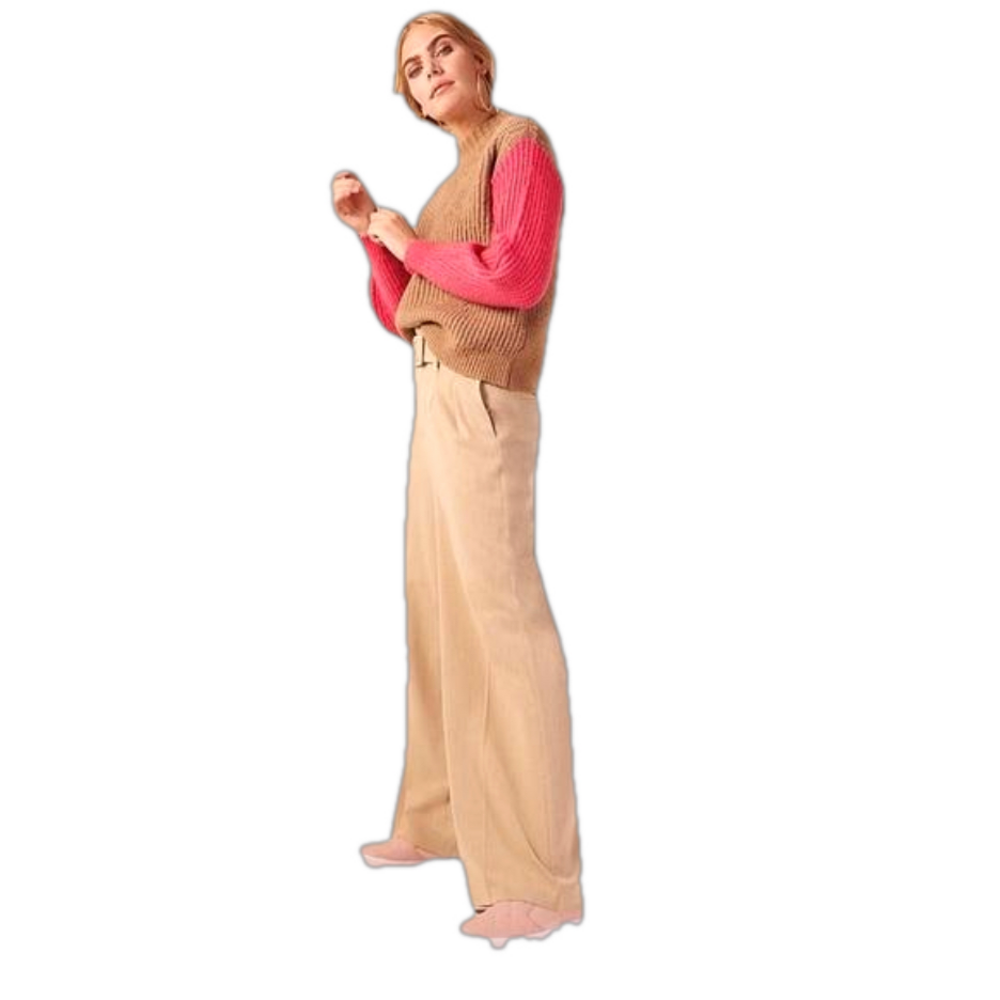 Nine West Paperbag-Waist Wide Leg Pants size XS NWT belted